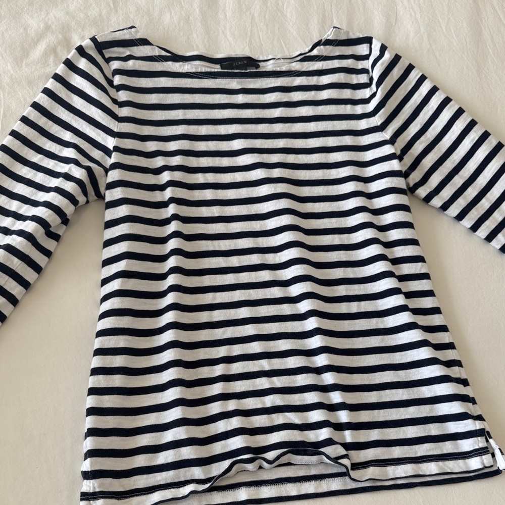 Jcrew striped navy and White Women's Top